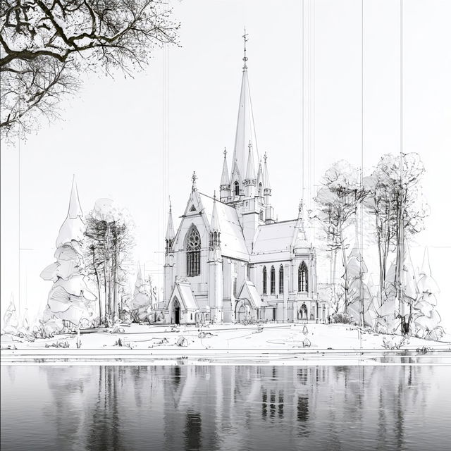 Cathedral Arboretum style, Midjourney V8.2, render 3 of 4