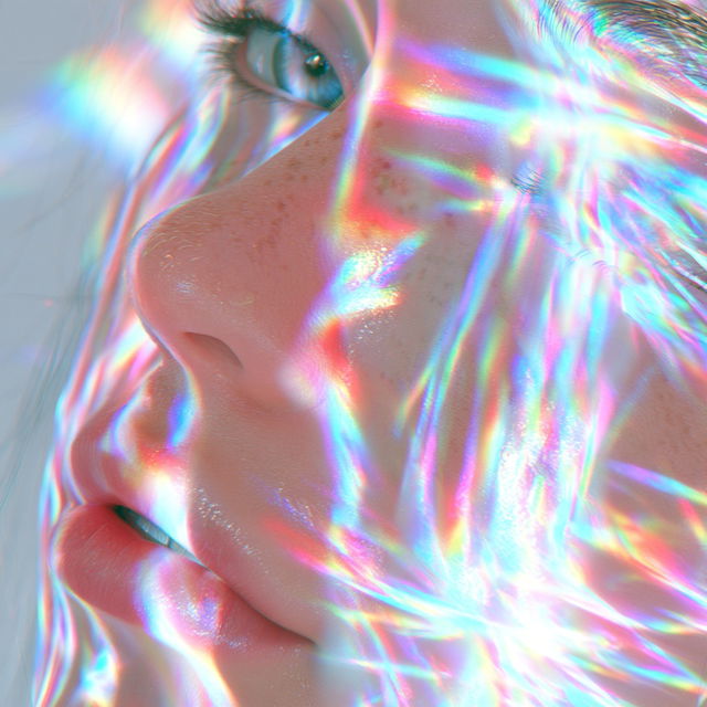 Iridescent Iconoclasm style, Midjourney V8.2, render 3 of 4