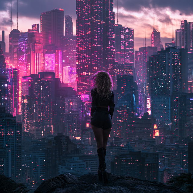Neonscape Colossage style, Midjourney V8.2, render 3 of 4