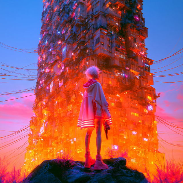Bioluminescent Weft style, Midjourney V8.2, render 1 of 4