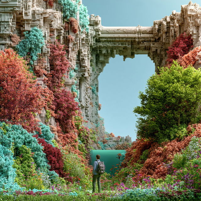 Reliefgarden Isopleth style, Midjourney V8.2, render 3 of 4