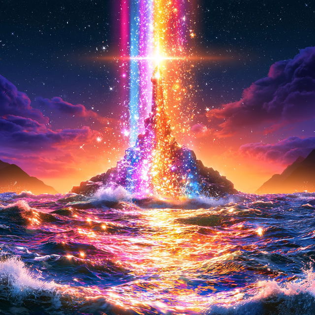 Volcanic Spectrum Press style, Midjourney V8.2, render 2 of 4