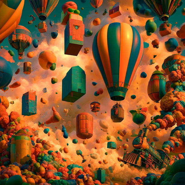 Baroque Balloonism style, Midjourney V8.2, render 4 of 4
