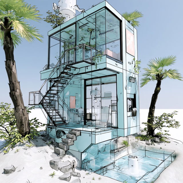 Prismarchipelago style, Midjourney V8.2, render 2 of 4