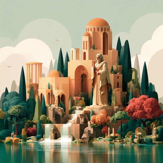Mythic Geometria style, Midjourney V8.2, render 4 of 4