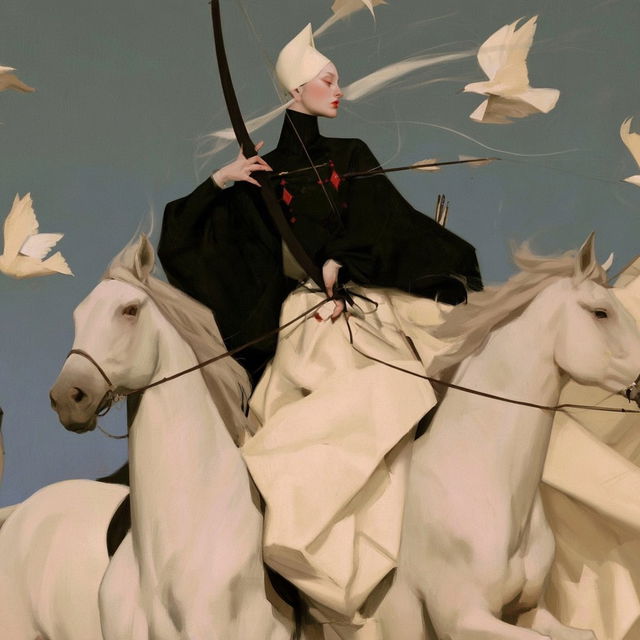 Equestralogue style, Midjourney V8.2, render 4 of 4