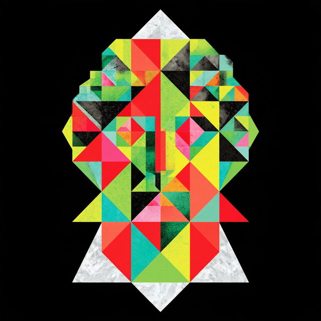 Triangular Chromapatch style, Midjourney V8.2, render 3 of 4