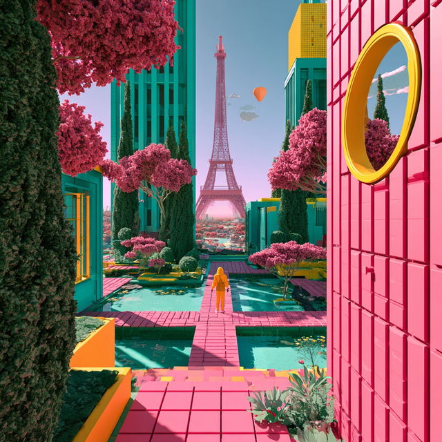Chaharbagh Populuxe style, Midjourney V8.2, render 2 of 4