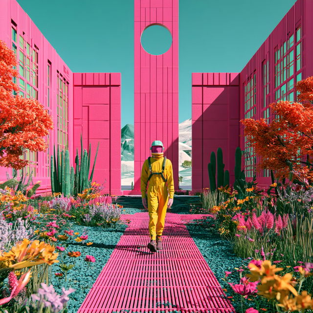 Chaharbagh Populuxe style, Midjourney V8.2, render 1 of 4