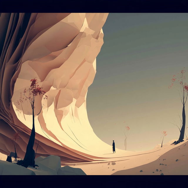 Citadel of Flat Light style, Midjourney V8.2, render 3 of 4