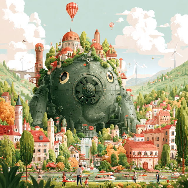 Cloudgarden Chromafolk style, Midjourney V8.2, render 4 of 4
