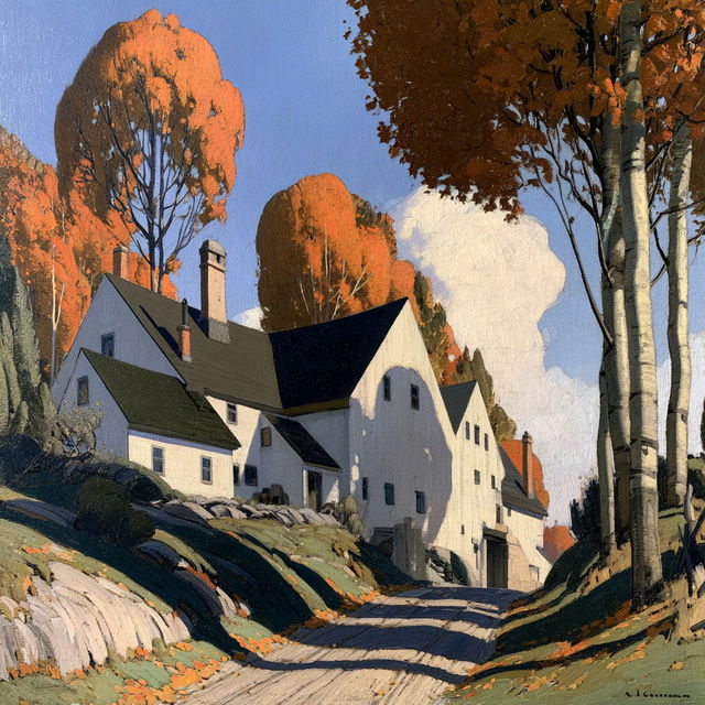 A. J. Casson style, Midjourney V8.2, render 3 of 4