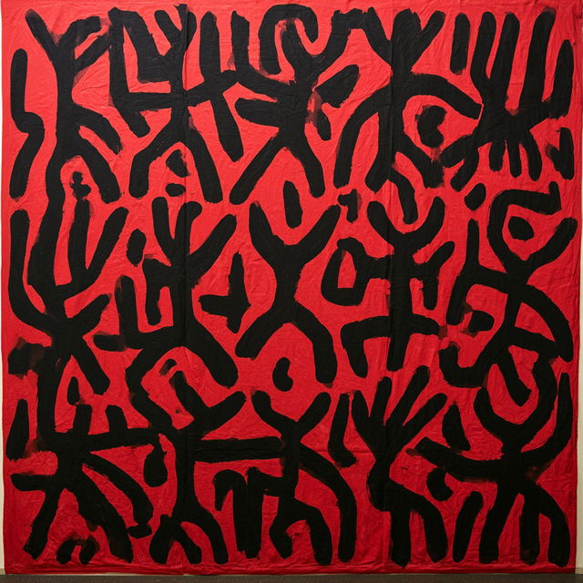 A. R. Penck style, Midjourney V8.2, render 1 of 4