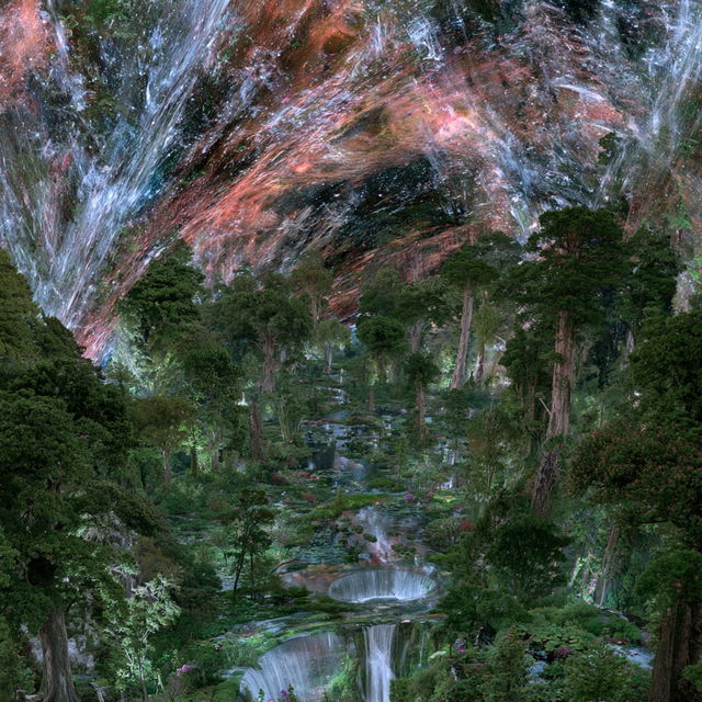 Nebulaflow style, Midjourney V8.2, render 1 of 4