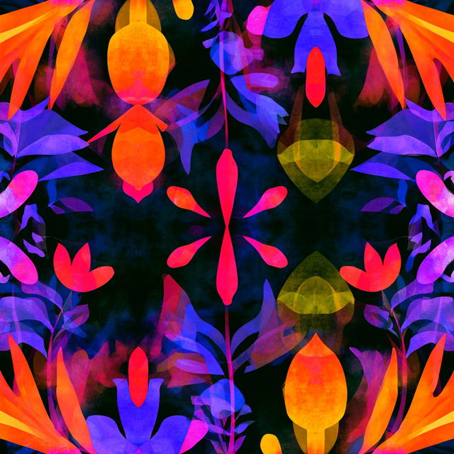 Anthraquinone Rosette style, Midjourney V8.2, render 2 of 4