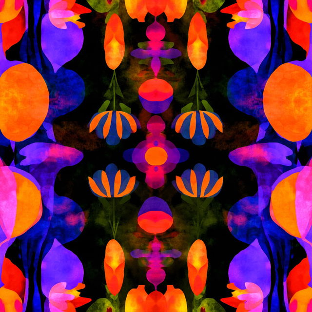 Anthraquinone Rosette style, Midjourney V8.2, render 4 of 4