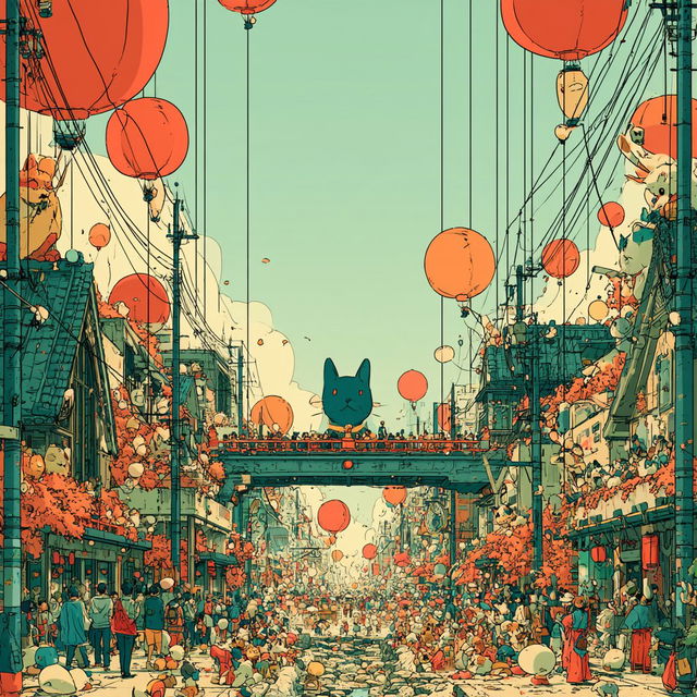 The Akaboshi Festival Bureau style, Midjourney V8.2, render 2 of 4