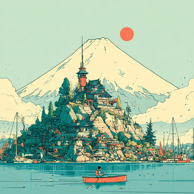 The Akaboshi Festival Bureau style, Midjourney V8.2, render 3 of 4