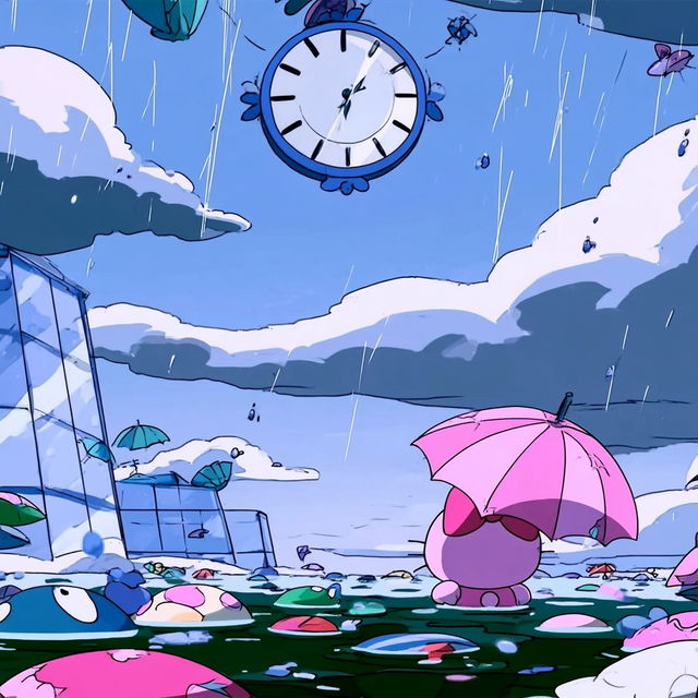 Cumulus Clock Theatre style, Midjourney V8.2, render 1 of 4
