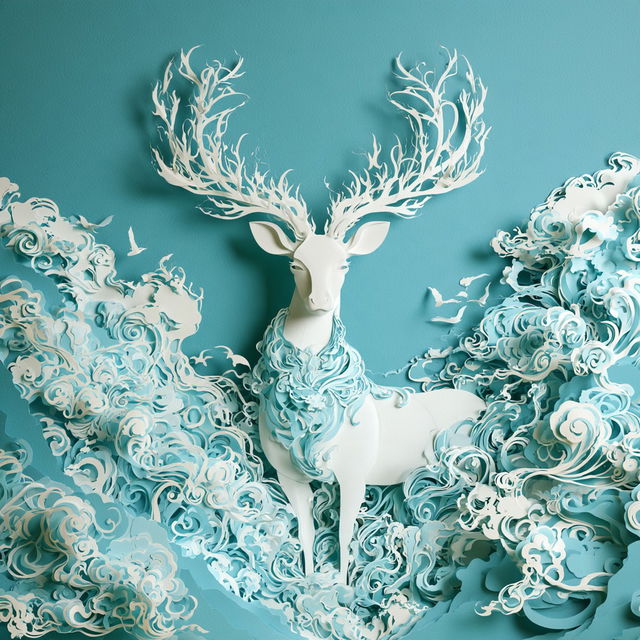 Rusalka Paperworld style, Midjourney V8.2, render 2 of 4