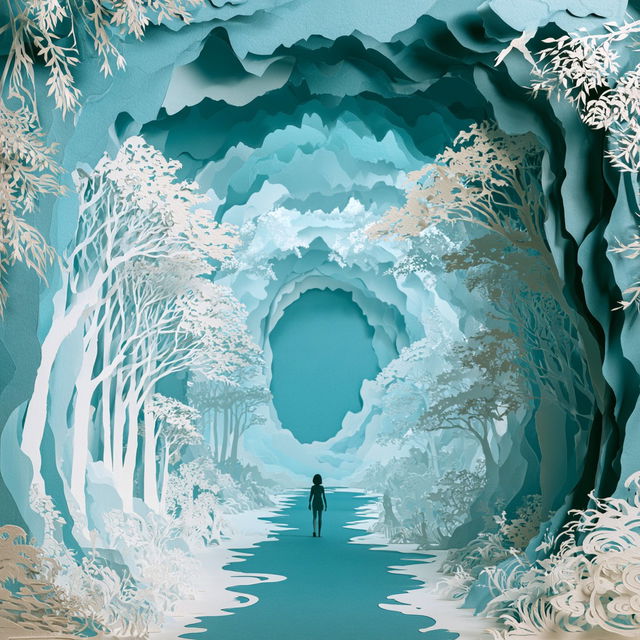 Rusalka Paperworld style, Midjourney V8.2, render 3 of 4