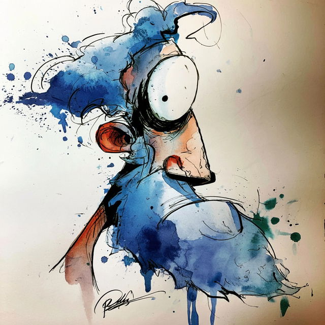 Cartoonwash style, Midjourney V8.2, render 4 of 4