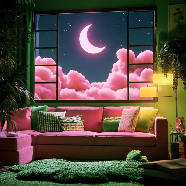 Forged Neon Midcentury style, Midjourney V8.2, render 3 of 4