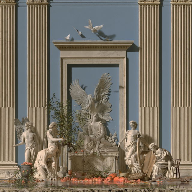Ruinstucco style, Midjourney V8.2, render 3 of 4