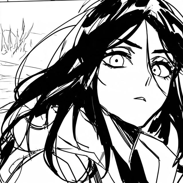 Inkshoujo style, Midjourney V8.2, render 4 of 4