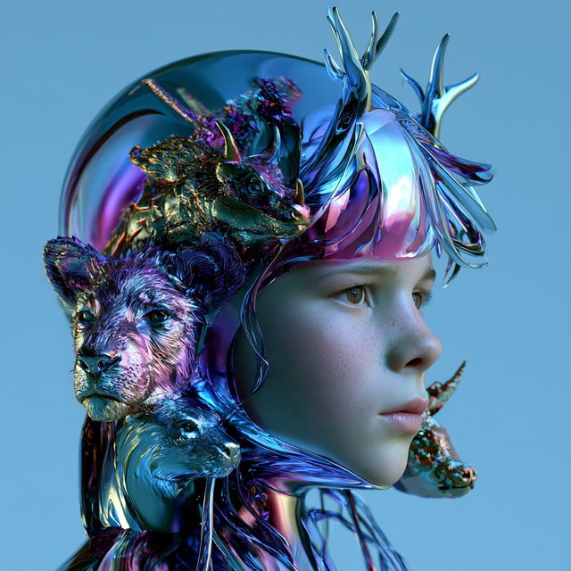Chromagelics style, Midjourney V8.2, render 3 of 4