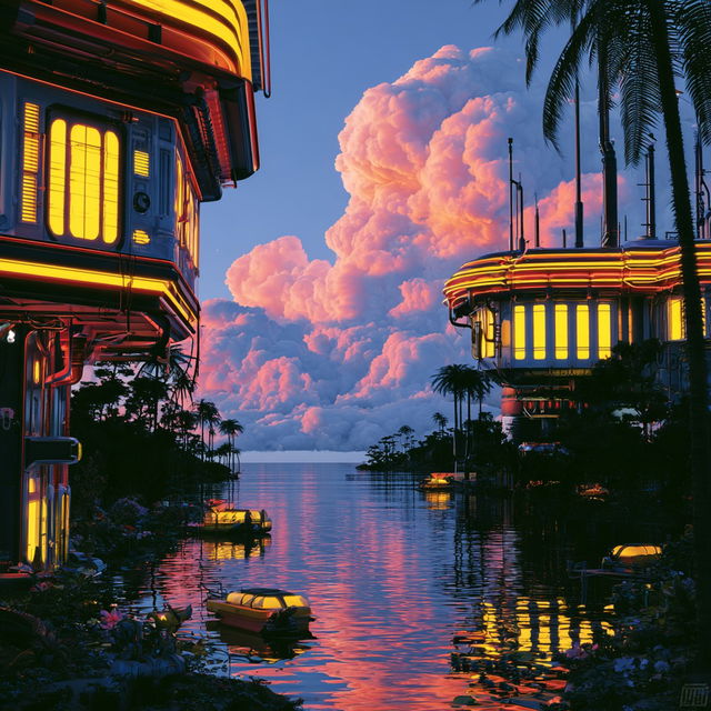Neonopalism style, Midjourney V8.2, render 2 of 4