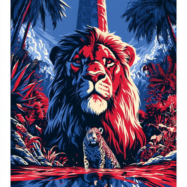 Chromatic Actionist Print style, Midjourney V8.2, render 4 of 4
