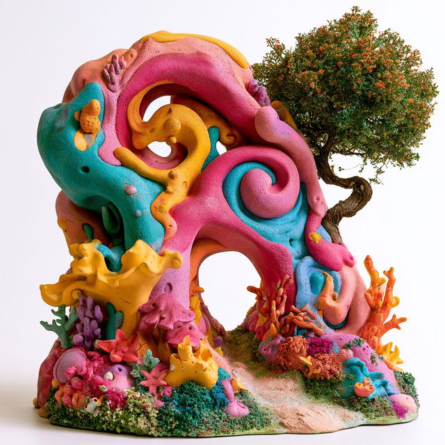 Claycandy Orbit style, Midjourney V8.2, render 4 of 4
