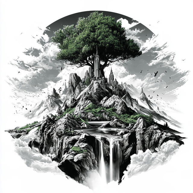 Ruinstair Inklands style, Midjourney V8.2, render 1 of 4