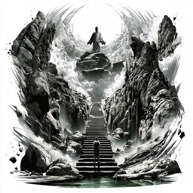 Ruinstair Inklands style, Midjourney V8.2, render 3 of 4