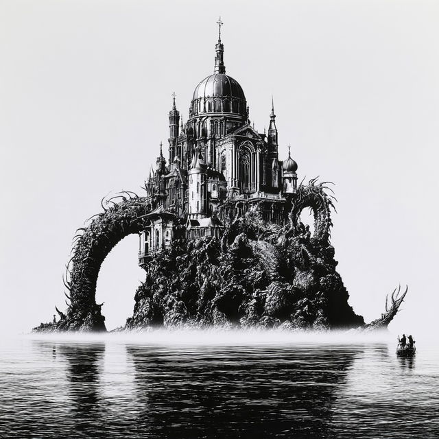 Gothicgild style, Midjourney V8.2, render 1 of 4