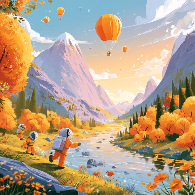 Balloonvale Gouache style, Midjourney V8.2, render 3 of 4