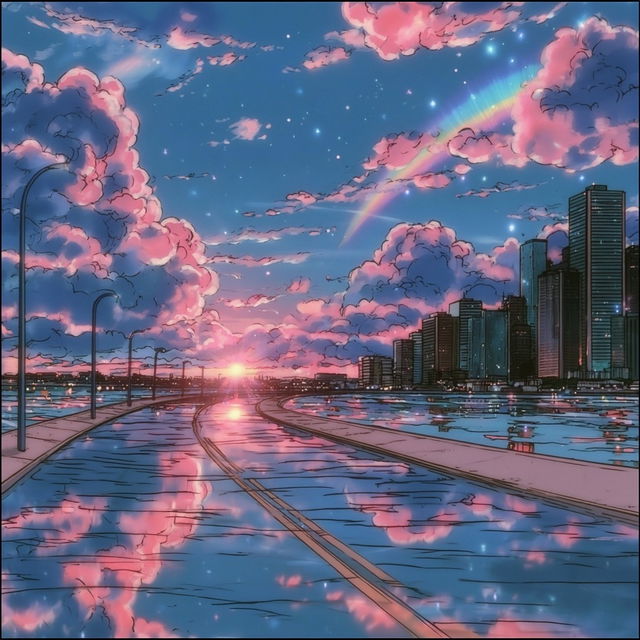 Opalstar Chromanime style, Midjourney V8.2, render 1 of 4