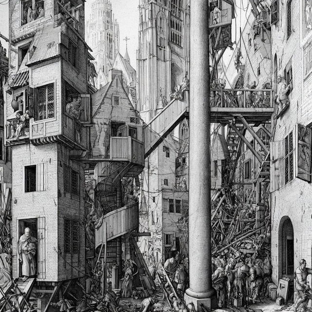 Engraved Megalopolis style, Midjourney V8.2, render 2 of 4