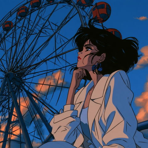 Sunset Track Anime style (SREF codes), Midjourney V8.2