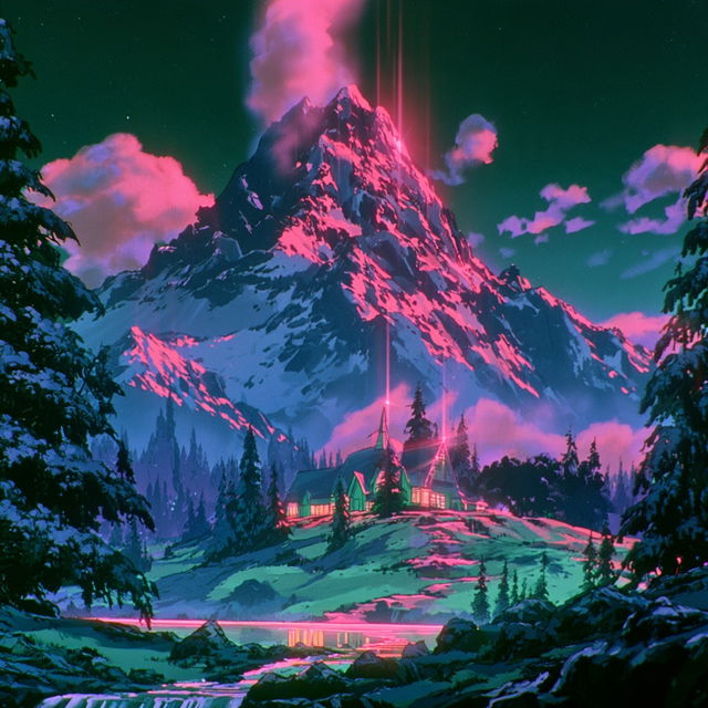 Neon Torrent style, Midjourney V8.2, render 3 of 4