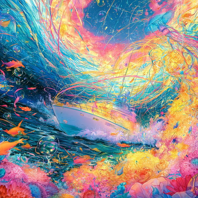 Botanical Collage Nouveau style, Midjourney V8.2, render 3 of 4