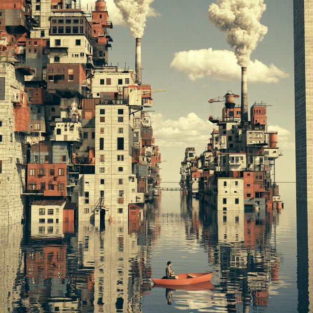 Sepia Machine Vastness style, Midjourney V8.2, render 4 of 4