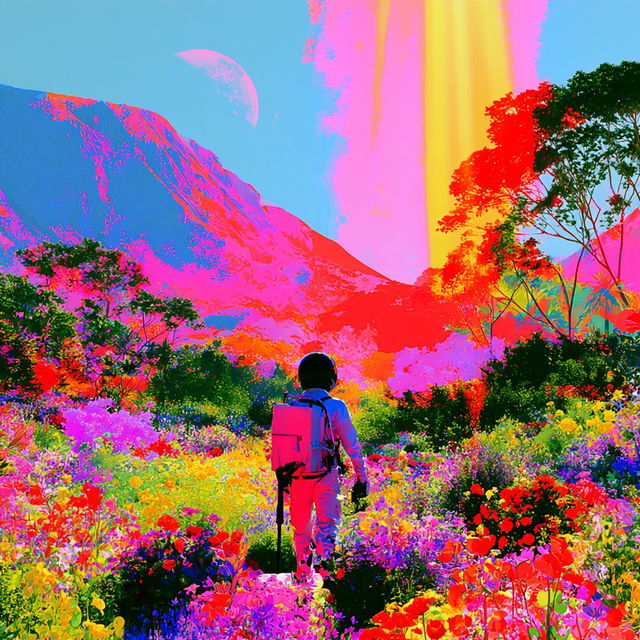 Electric Ink Garden style, Midjourney V8.2, render 2 of 4