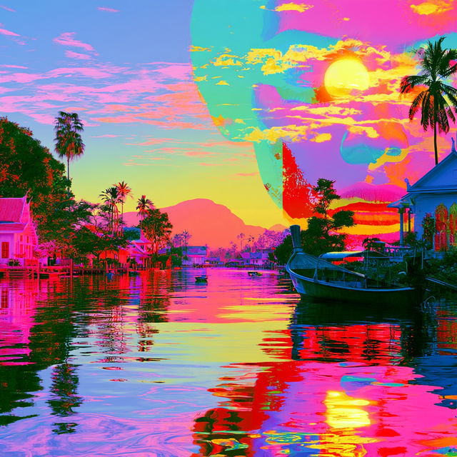 Electric Ink Garden style, Midjourney V8.2, render 3 of 4