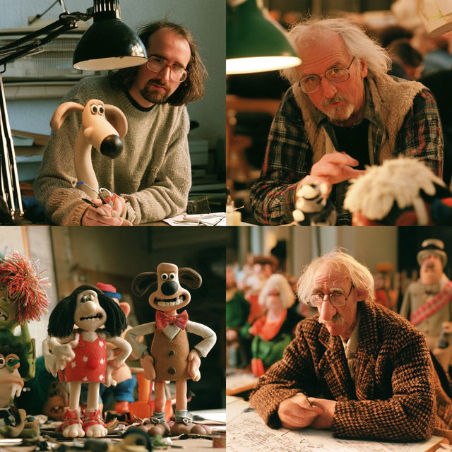 Aardman Animations style, Midjourney V8.2, render 1 of 4