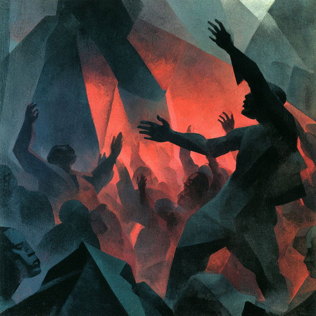 Aaron Douglas style, Midjourney V8.2, render 2 of 4