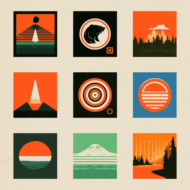 Aaron James Draplin style, Midjourney V8.2, render 4 of 4