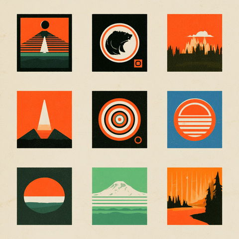 Aaron James Draplin style (Designers), Midjourney V8.2