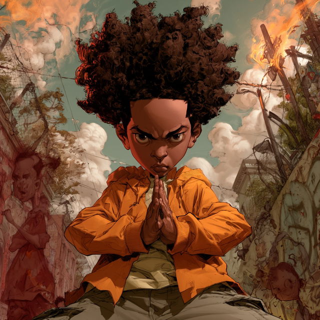 Aaron McGruder style, Midjourney V8.2, render 3 of 4